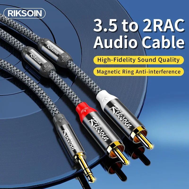 RIKSOIN AV138 3.5mm to dual RCA audio cable