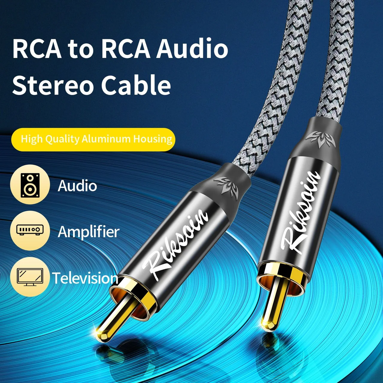 RIKSOIN AV146 dual RCA stereo audio cable