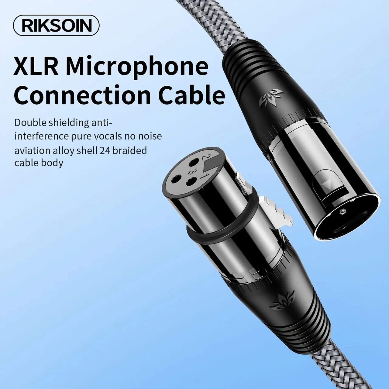 RIKSOIN AV901 XLR male to female microphone cable