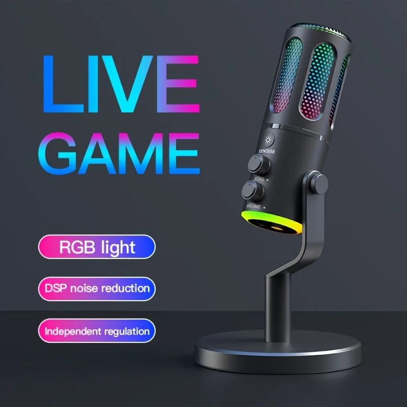 RIKSOIN SU8 black desktop microphone